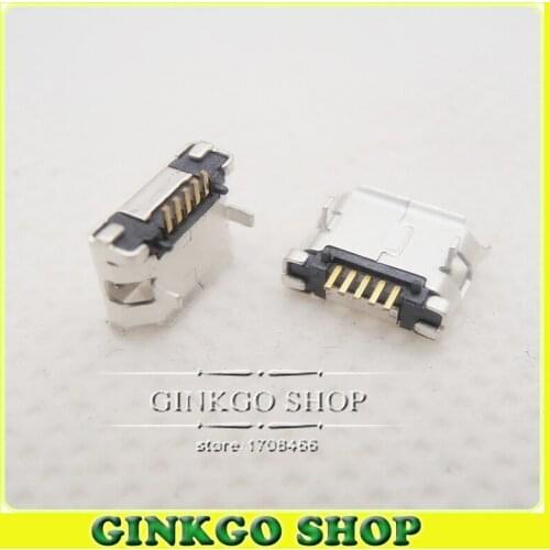 750pcs/lot Free shipping Tablet PC Long 5P Mobile Phone Micro USB jack/connector 5pin 2 DIP foot