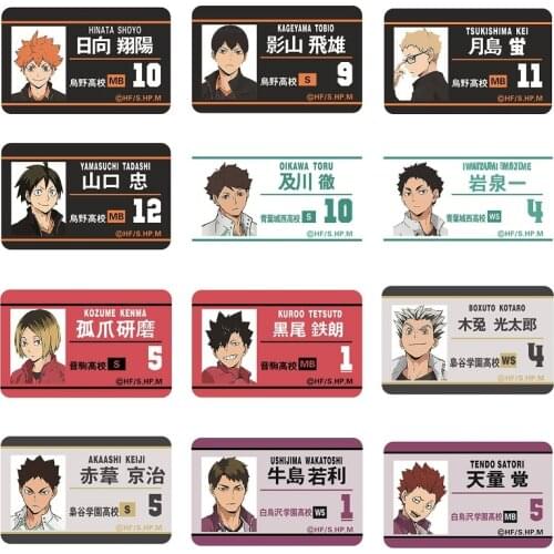 Anime Peripheral Haikyuu!! Hinata Shoyo Card PVC Student ID Card For Kids Gift