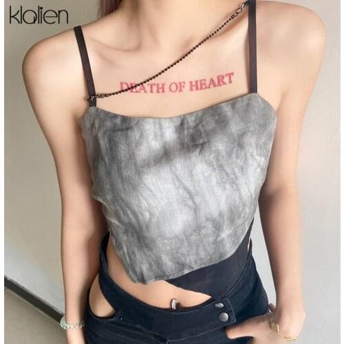 KLALIEN Women Sexy Casual College Office Lady Bow Bandage Halter Camisole Summer New 2021 Fashion Slim Adjustable Shoulder Strap
