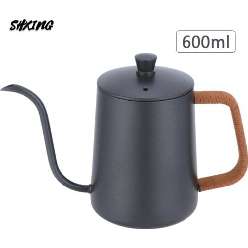 600ml Long Narrow Spout Coffee Pot Pour-Over Kettle Gooseneck Spout Drip Coffee Pot Perfect for Coffee Maker