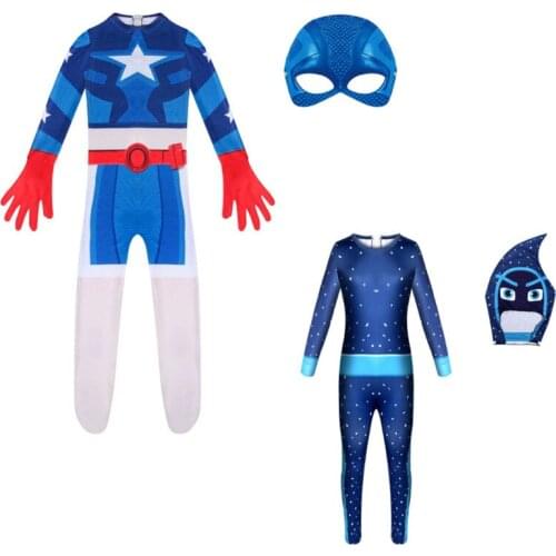 2-12YCartoon Super Hero Anime Cosplay Halloween Costumesjumpsuit Kids Boy Girl Funny Performance Clothing Carnival Party Costume