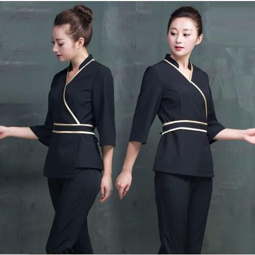 Beauty Technician Wears Foot Massage Bath Skin Care Styling Design Manicure and Eyelash Nail Salon Uniform Spa Uniforms Women