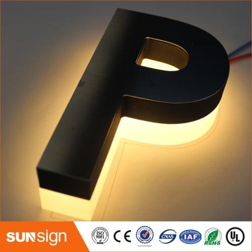 Laser cutting metal 3d illuminated house numbers and sign letters with led backlit