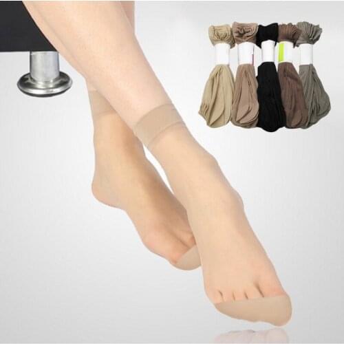 Richkeda Store New Hot Sale! High Quality Women Velvet Socks Female Socks Summer Thin Silk Transparent Ankle Sox Womens Socks