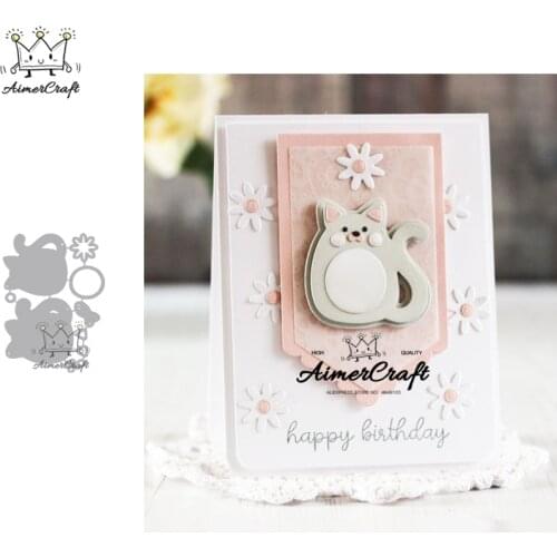 Cat Animal Metal Cutting Dies Scrapbooking Stencil For DIY Paper Card Decorative Embossing Die Cut Craft Dies New 2019