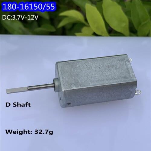 DC Micro Motor 180 Long D Shaft DC 3.7V 5V 7.4V 12V 13000RPM Mute Precious Metal Brush Motor Technology Diy Toy Model Production