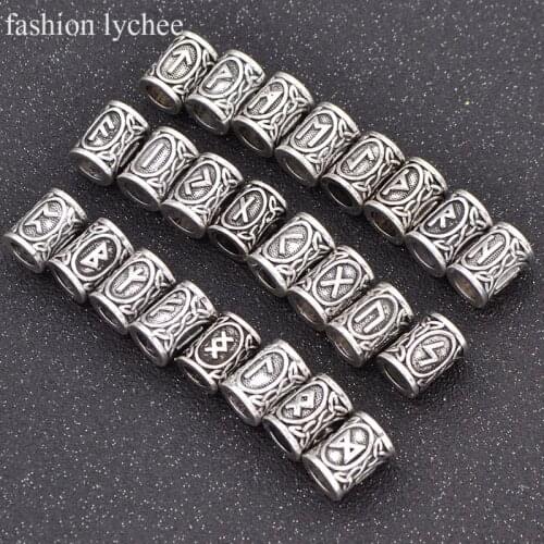 Fashion lychee Bead Men Beads For Beard Hair Jewelry Beads Clips Cuffs Hole For Jewelry Making Diy