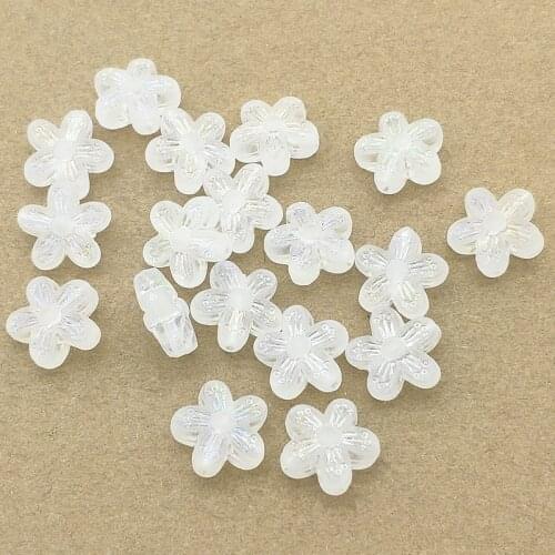 New arrival! 15x16mm 600pcs Clear AB Flower Shape Beads for Handmade Necklace Earring DIY Parts Jewelry Findings & Components