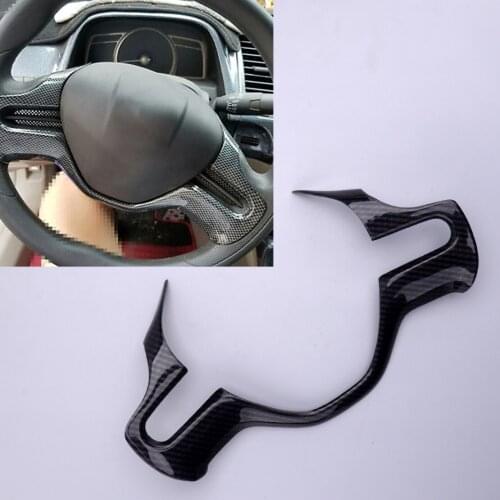 Plastic Car Inner Steering Wheel Strip Cover Trim Frame Decor Fit For Honda Civic 8th 2006 2007 2008 2009 2010 2011