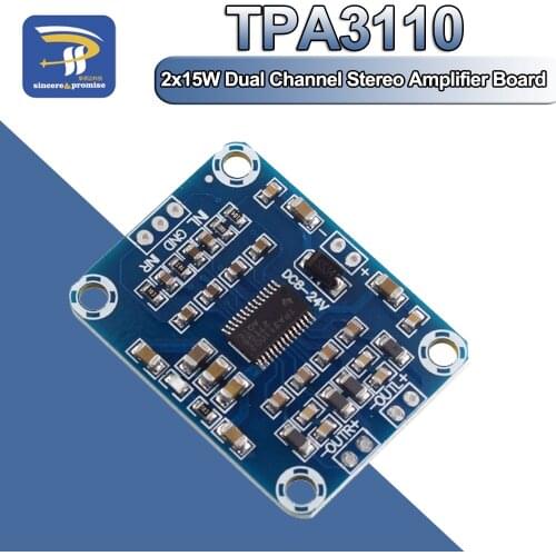 1pcs TPA3110 2X15W Digital Audio Stere Amplifier Board Module Mini Binaural AMP Controller 100dB DC 8-18V