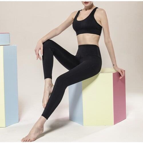 Naked feeling Sports Yoga Pants Women Side Pocket Running Pants High Quality Girls Black Sexy Slim Yoga Leggings Fitness pants