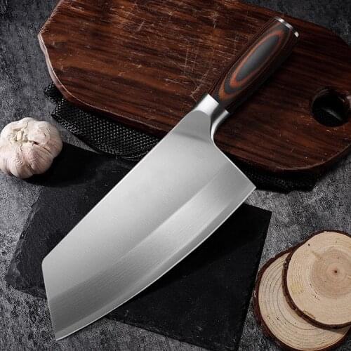 Top Quality Kitchen Knives 4Cr13mov Stainless Steel Chef Slicing Knife Utility Sharp Blade Cleaver Japan Kitchen Cooking Knife