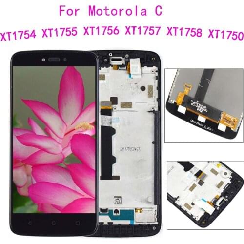 100%Tested For Motorola Moto C XT1754 XT1755 XT1756 XT1757 XT1758 XT1750 LCD Display Digitizer Panel Screen Assembly Replacement