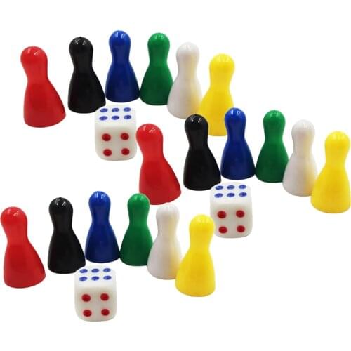 18Pcs Chessman Chess Pieces Game Dice For Children Kids Playing Games