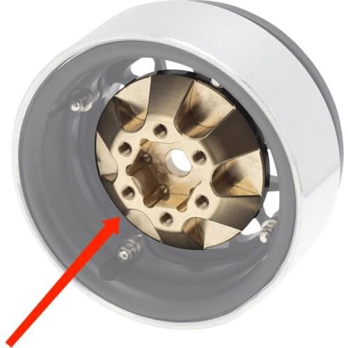 2PCS Counterweight Brass for 1.9 2.2 Inch Wheel Hub Widening 6mm Remote Control Car Replacement Accessories Parts