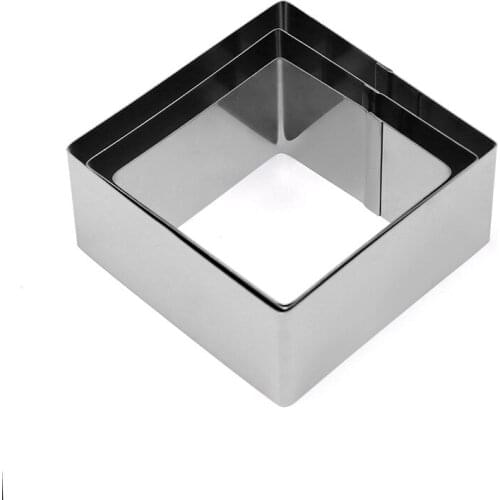 3pcs/set Adjustable Mousse Ring Set Square Stainless Steel Cake Baking Mold Birthday Wedding Cake Decorating Tools