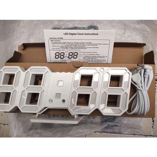 3d Led Wall Clock Modern Design Digital Table Clock Alarm Nightlight Wall Clock Watch For Home Living Room Decoration