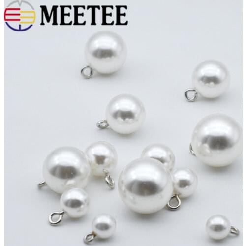 50pcs Classic Fashion Round Button Pearl Buttons Sew On Clothing DIY Handmade Bow Girl Hair Ribbon Accessories B3-4