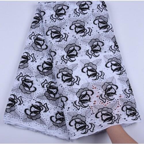 African Dry Lace Fabric 2019 High Quality Lace Swiss Voile Lace In Switzerland Nigerian Cotton Lace Fabric For Party Dress 1689
