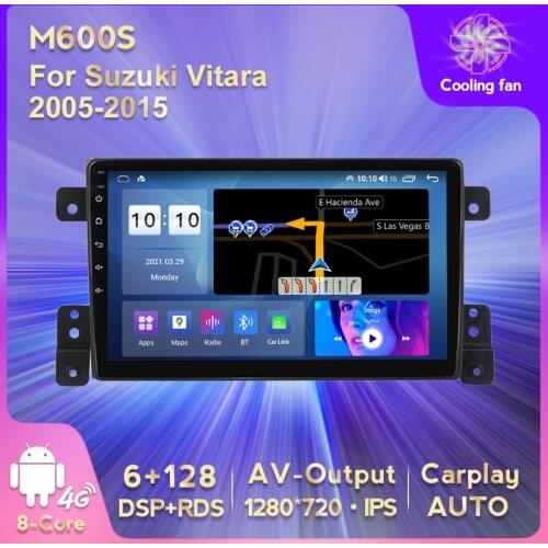 IPS HD 1280*720 Android 11 Car GPS Navigation DVD Multimedia Player for Suzuki Grand Vitara 3 2005-2015 Stereo Player Carplay BT