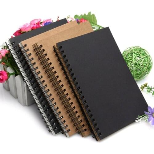 1 PC Reeves Retro Spiral Bound Coil Sketch Book Blank Notebook Kraft Sketching Paper 2018 Hot