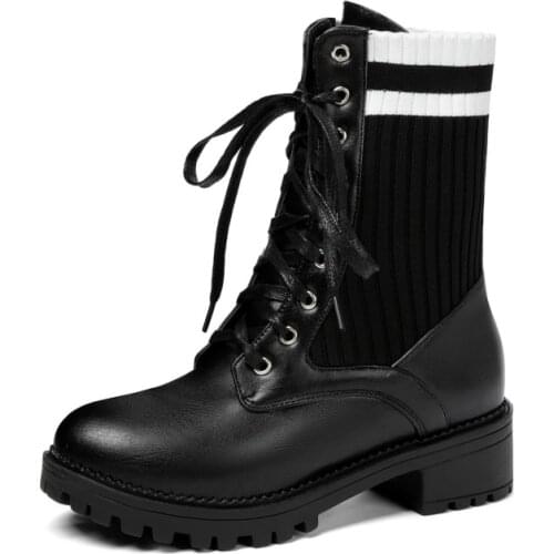 Big Size Simple stitching Martin boots boots women shoes ankle boots for women ladies boots shoes woman winter