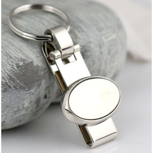 Clip on belt hanging keychain key ring oval key chain key holder high quality keyfob chaveiro llaveros hombre
