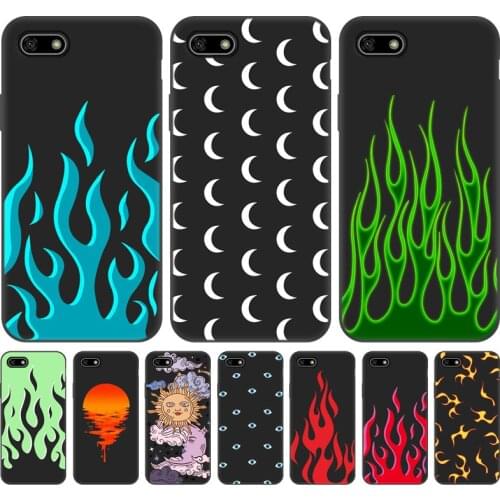 Soft Silicone Case For Huawei Honor 7A Cases Painted Phone Cover For Huawei Honor 7A 7 A DUA-L22 5.45" Cool Black Coque Honor 7A
