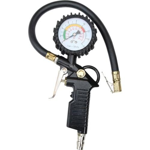 Digital Car Tire Pressure Gauge LCD Tire Tester Tire Pressure Inflator Hose Pistol Type Multi-function Tire Pressure Gauge