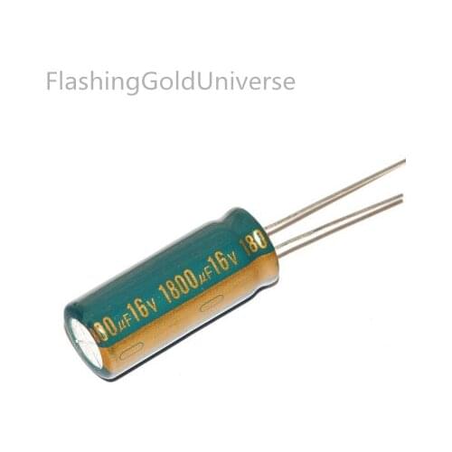 16V 1800UF 1800UF 16V High frequency low resistance Electrolytic Capacitors Size:10*25 best quality New origina
