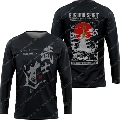 Bushido T-Shirt Mountain Bike MTB Shirts Offroad DH Motorcycle Jersey Motocross Sportwear Clothing