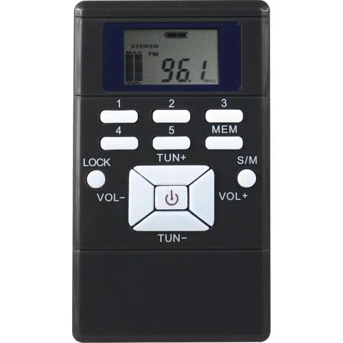 HanRongDa Mini Digital FM Radio Portable Portable Receiver Display Dual Channel Single Band Music Player LED Display Wholesale