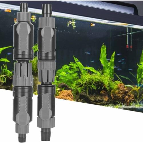 16mm 22mm Aquarium Water Control Valve Fish Tank Hose Pipe Quick Release Double Tap Connector