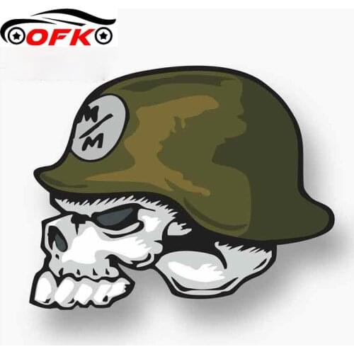 Classic for Metal Mulisha Skull Helmet Logo Oem Car Stickers Vinyl JDM Bumper Trunk Scratch-proof Camper Decal13cm X 11cm