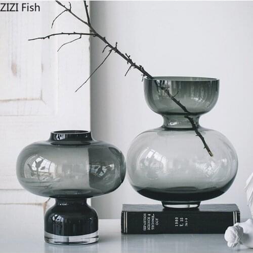 Creative Geometric Glass Vase Crafts Living Room Desktop Flower Arrangement Vase Hydroponic Modern Home Decoration Accessories