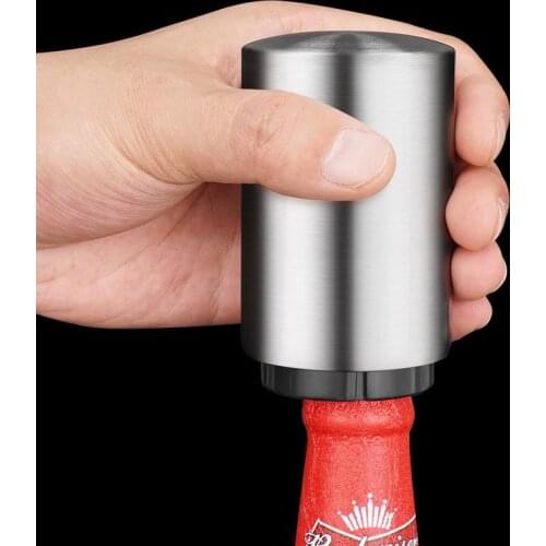 New Automatic Beer Bottle Opener Stainless Steel Push Down Wine Beer Opener Portable Bar tools Kitchen Accessories Gadgets