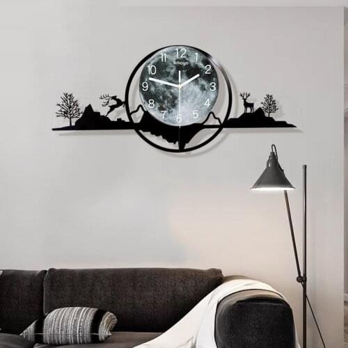 Floating Clock Digital Wall Clock Luminous Wall Clock Modern Decorate for Office Bedroom Living Room B1
