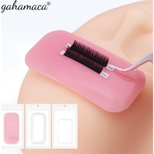 Gahamaca Silicone Eyelash Extension Stand Pallet Pad Reuseable Eye Lash Tray Holder Eye Lash Accessories Makeup Tool