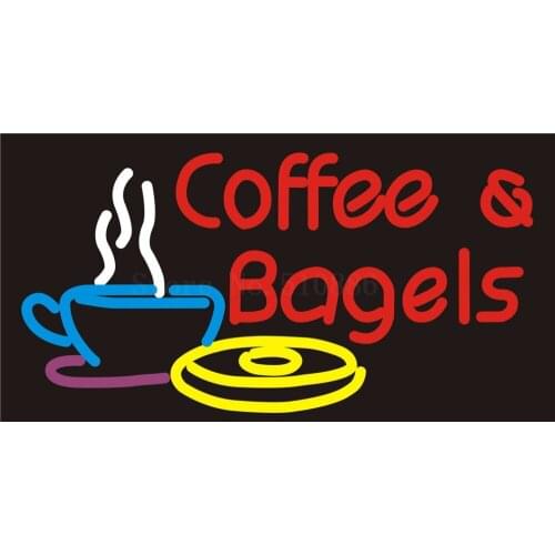 Custom Signage NEON SIGNS For Coffee Bagels Cakes Bread Club BAR PUB Signboard Display Decorate Store Shop Light Sign 24*20"