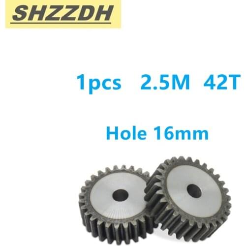 Precision spur gear 2.5 die 42 teeth inner hole 16mm spur gear thickness 25mm No. 45 high frequency quenching