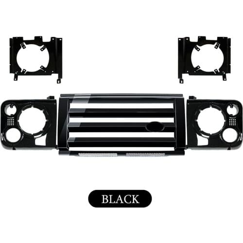 Fit for land rover defender SVX Vehicle ruck part auto parts exterior accessories abs plastic black grill front bumper grill