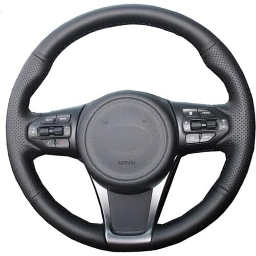Hand Sewing Car Steering Wheel Cover Wrap Leather Suede For Kia Sorento 2015 2016 2017 2018 Sedona 2015 2016 2017 2018 2019