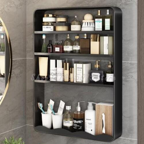 Toilet Cosmetic Rack Wall-mounted Free Punching Toilet Wash Basin Bathroom Storage Shelf