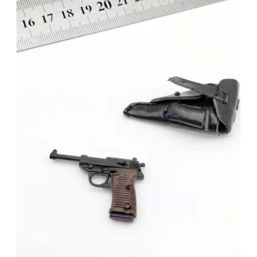 Tbleague 1/6 Scale WWII Ruger P08 Gun with Holster Model Toy for 12in Action Figure Weapon Accessories