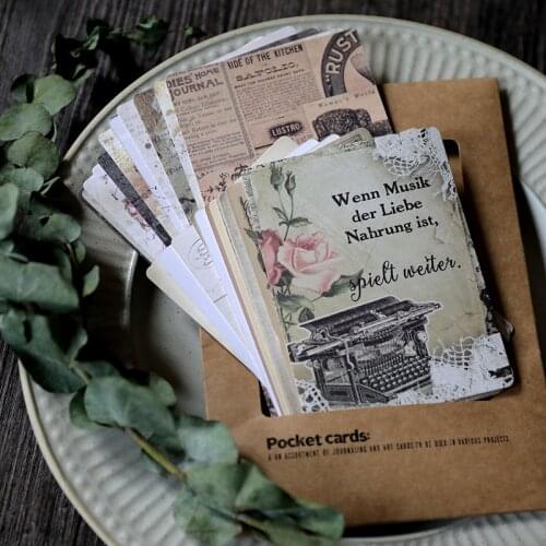 Vintage Mixed Material Package DIY Scrapbooking junk journal base collage decoration double-sided nostalgic fabric card material