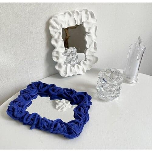 Acrylic Clay Mirror Rectangle Ins Style DIY Homemade Design Creative Hhome Decoration Art Ornaments Handmade Decorative Mirror