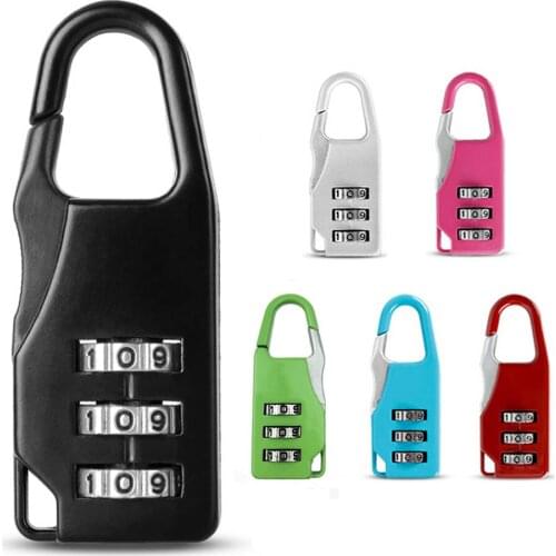 1 Pcs 3 Mini Dial Digit Number Code Password Combination Padlock Security Travel Safe Lock For Padlock Luggage Lock Of Gym