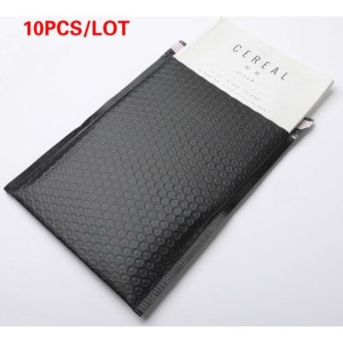 10pcs/9x11.4-Inch/230*290mm Black Poly Bubble Mailer Self Seal Padded Shipping Envelopes Mailing Bags Christmas Gift Bags