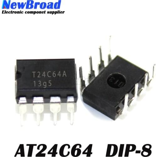 10PCS AT24C64 DIP8 AT24C64A DIP 24C64 DIP AT24C64N DIP-8 new and original IC