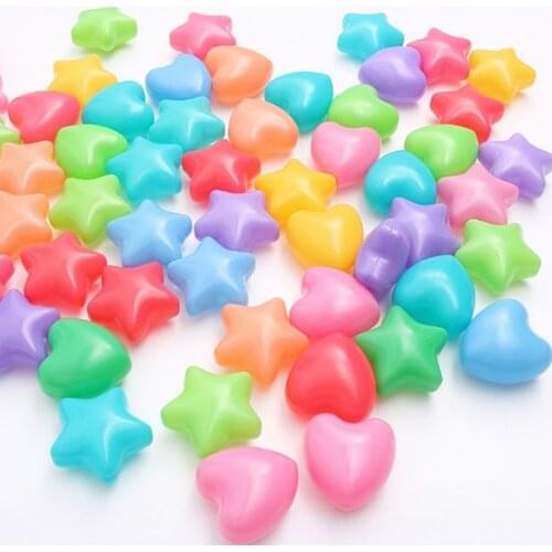 100Balls Colors Baby Plastic Balls Star Love Shape Ocean Wave Ball Eco-Friendly Multi-Function Kids Intelligence Training Toys